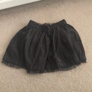 Toddler girls dark gray corduroy skirt